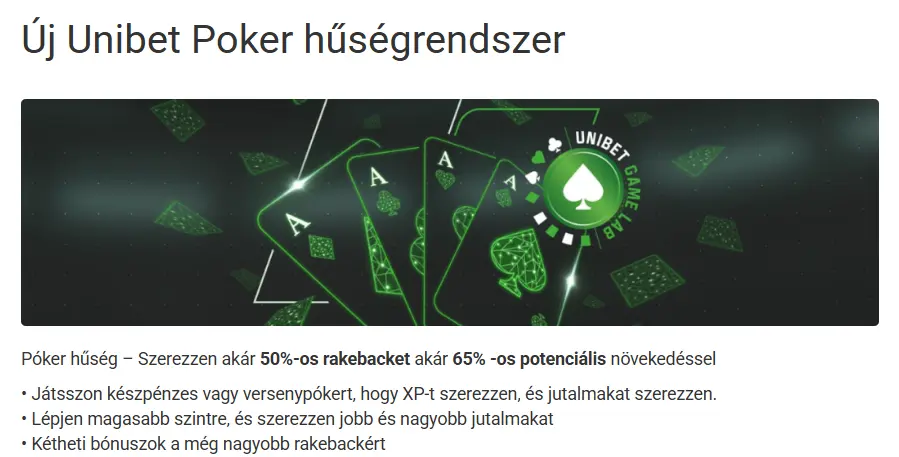 Unibet Poker főoldal
